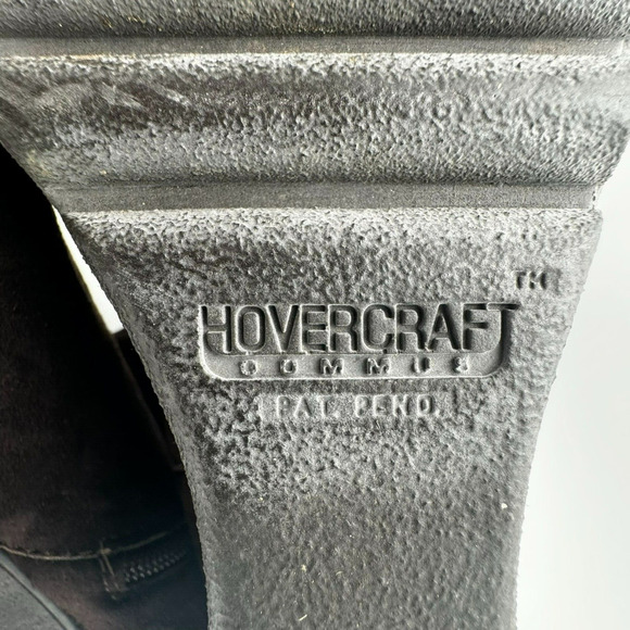 JONES BOOTMAKER | Women's 8 Dark Brown Knee High Zip up Wedge‎ Heel Suede Boots - Picture 6 of 14